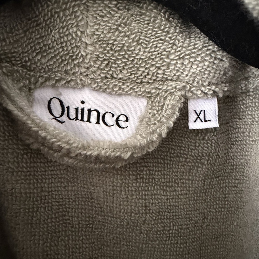 QUINCE TURKISH COTTON ROBE SAGE SIZE X-LARGE SOLD OUT ONLINE UNISEX - Picture 6 of 9